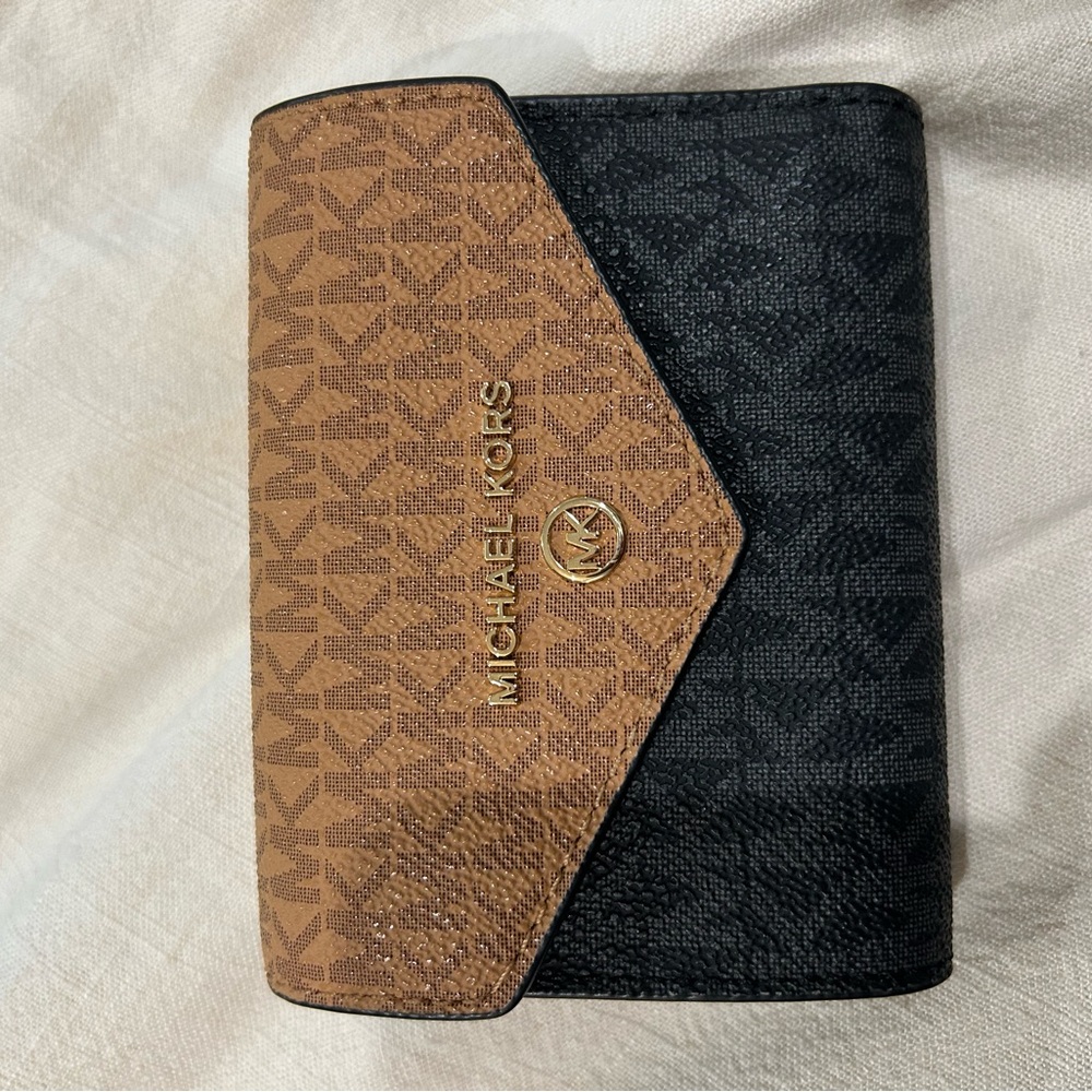 Michael Kors two tone tri fold Wallet